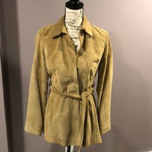 Banana Republic leather suede coat